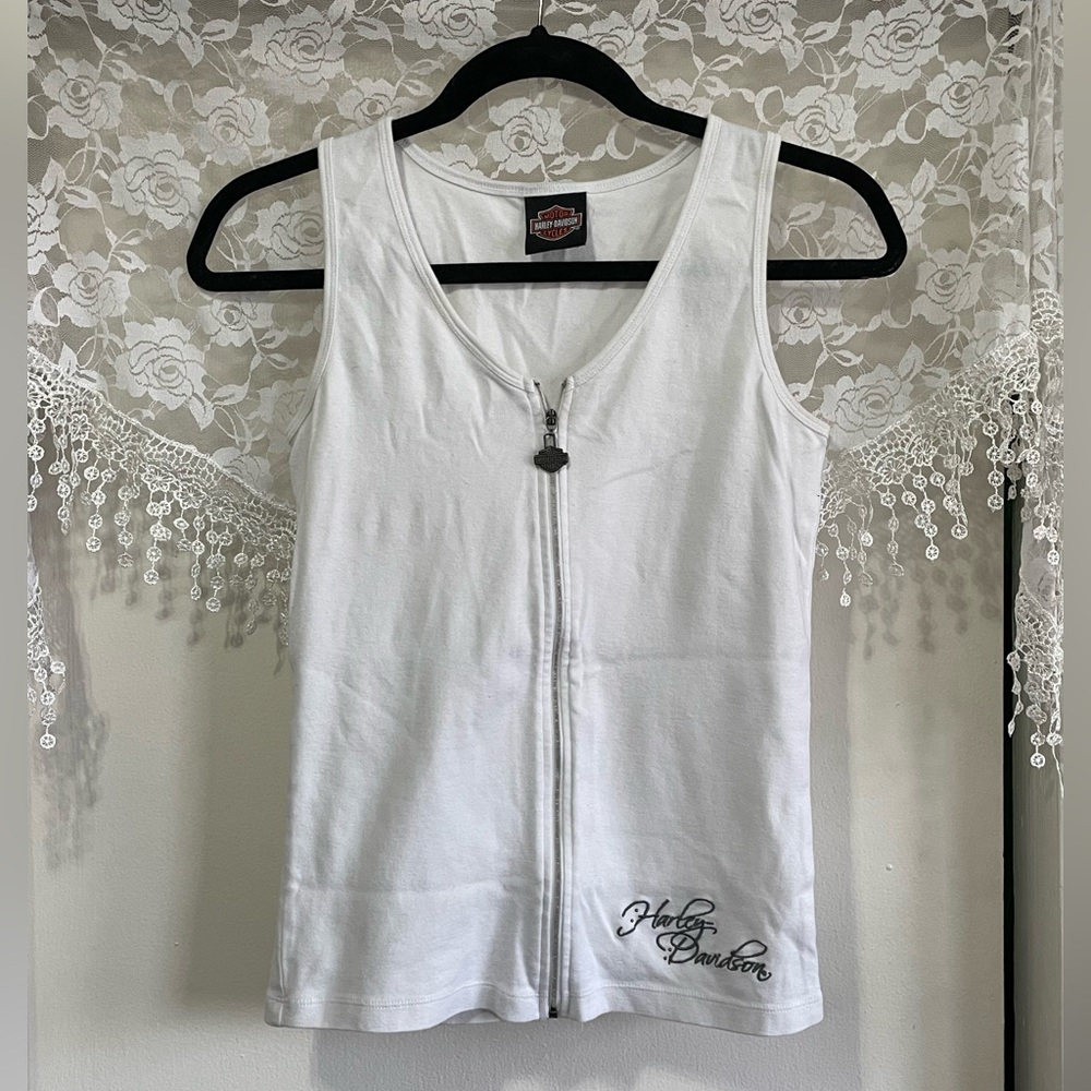 Harley Davidson Zip-up Tank Top